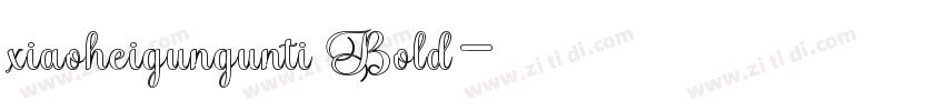 xiaoheigungunti Bold字体转换 xiaoheigungunti Bold字体转换